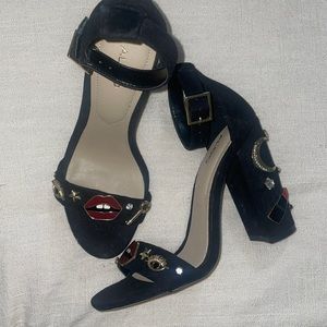 ALDO black embellished heeled sandals